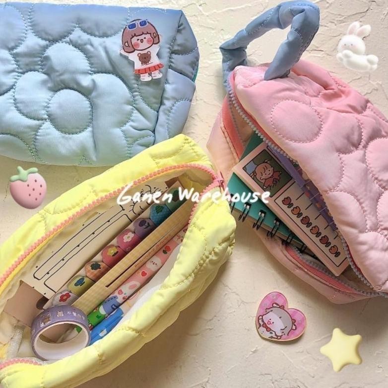 

fsd-34 [GW] Tempat Pensil Kain Korea Pastel Pouch Make Up Lucu Aesthetic Motif Bunga Viral