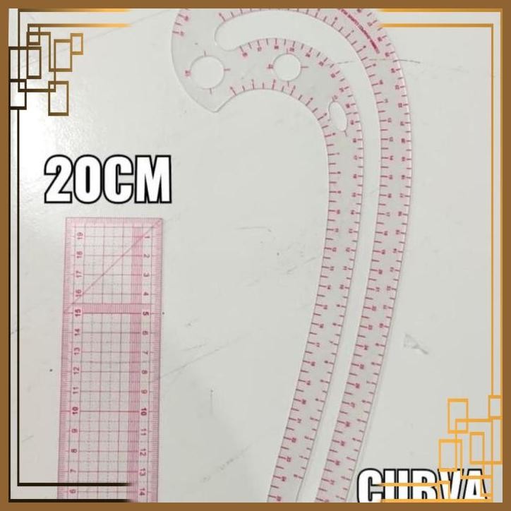 

[SGW] PENGGARIS JAHIT MENJAHIT 20CM / PENGGARIS LURUS POLA BAHAN KAIN