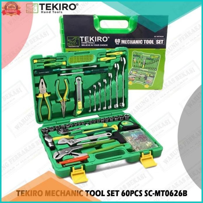 TEKIRO 60 Pcs Tool kit Kunci Set Mechanic Toolkit Alat Kunci Lengkap