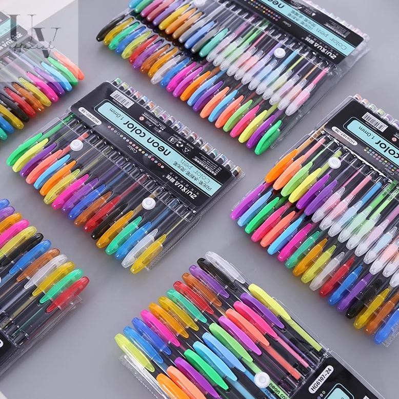 

New 18 Pcs Pulpen Warna - Pen Gel warna warni 1mm - Bolpen pastel Pulpen gel neon color Pen Pastel Warna Warni 1 set 18 Warna Glitter Pen Termurah