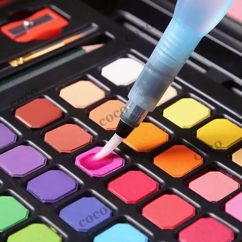 

fx-2 CODcat air watercolor set - 36/48 warna water color alat cat air lukis set (termasuk kuas dan kertas gambar) Premium