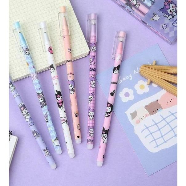 

gd-8 Bolpoin Tinta Alat Tulis Sekolah / Pulpen Gel Hapus Anak SD SMP isi 12 pcs / Pulpen Erasable Tinta Hitam Sale