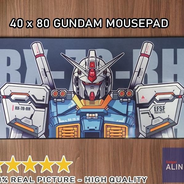 Desk Mat Gundam Rx-78-Rh Mouse Pad Gundam 40 X 80 Mousepad Panjang