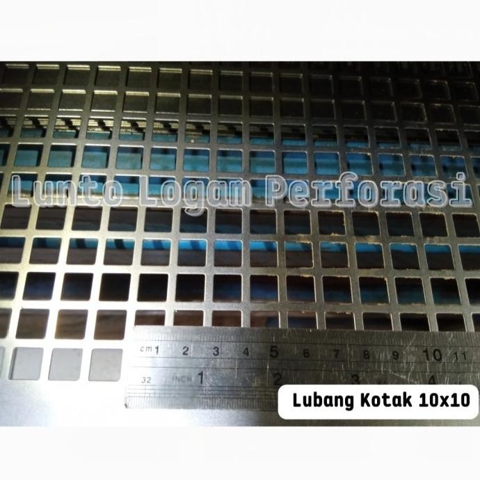 Plat Lubang Besi 1 Mm Kotak 10 X 10 Mm 1.2 X 2.4 Meter | Material