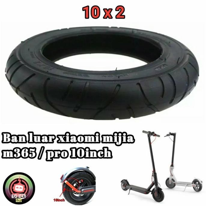 Ban Luar Xiaomi Mijia M365 / Pro 10 Inch 10X2 Scooter Listrik Otoped Original