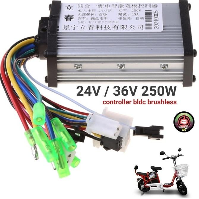 Controller Bldc 24V 36V 250W Brushless Kontroler Sepeda Listrik Original