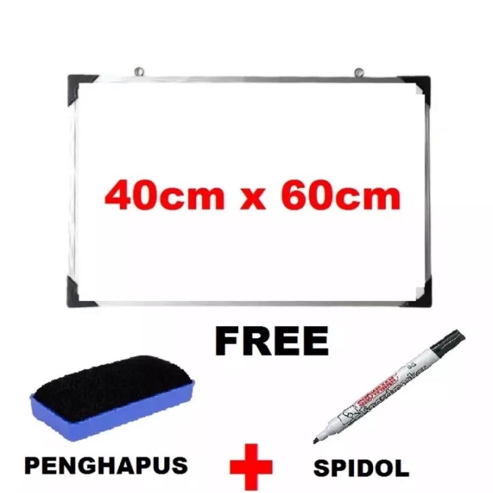 

Murah Papan Tulis Whiteboard 40X60 Gratis Spidol Dan Penghapus Bingkai Aluminium Cuci Gudang