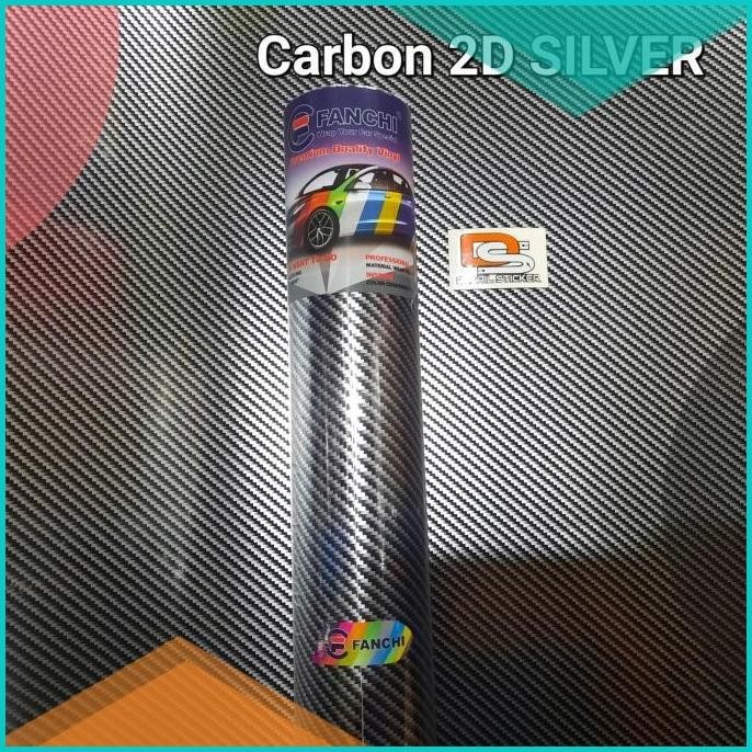 

ROL sticker Fanchi FC251 Carbon 2D Hitam Silver Fanchi ROLL 140BZ4 to