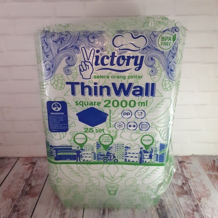 

Terbaru Thinwall victory persegi tempat kotak makan plastik 2000ml 25 bkn dm Limited