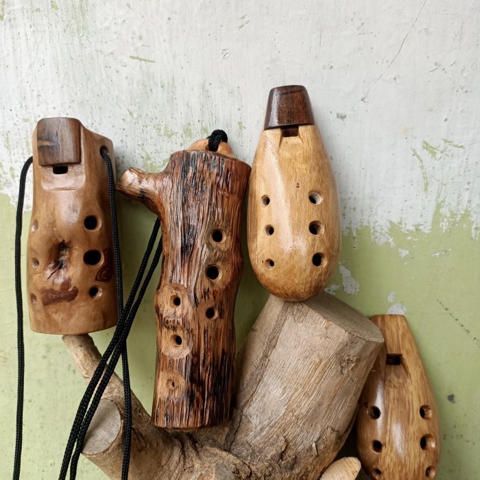 BOOM SALE Ocarina kayu, alat musik tiup