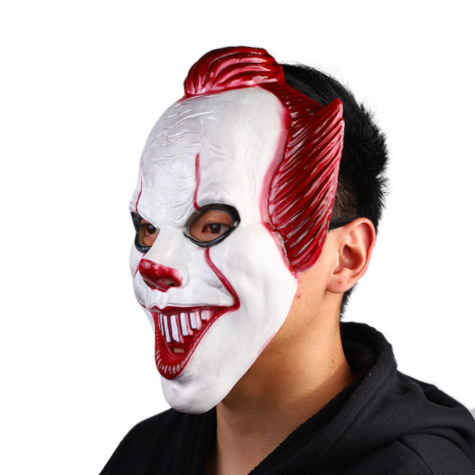 ,,,,,,,] Topeng Badut Seram Topeng Hantu Topeng Setan Halloween Mask 1219-309