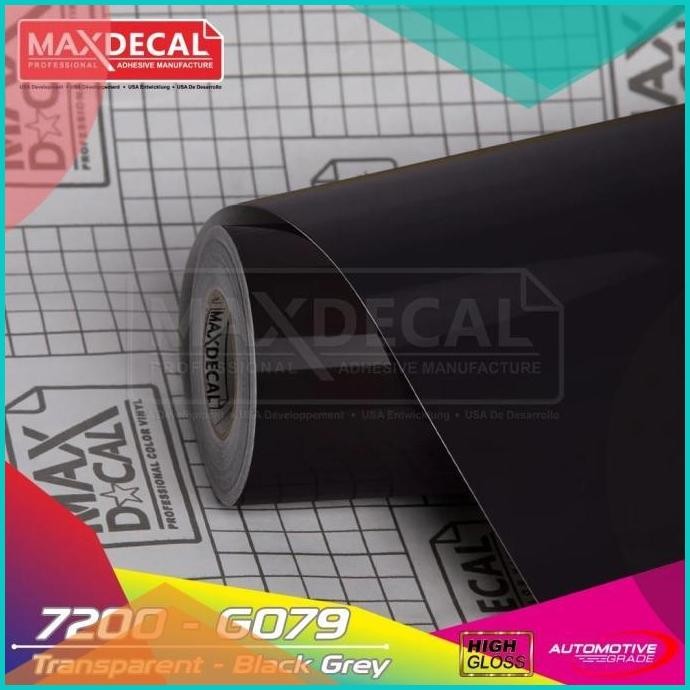 

Sticker Maxdecal 7200 G079 Black Grey Trasparent Line Kertas 140BZ4 t