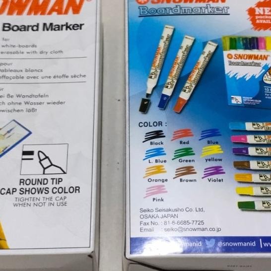 

Spidol Snowman Whiteboard Hitam Isi 12Pcs