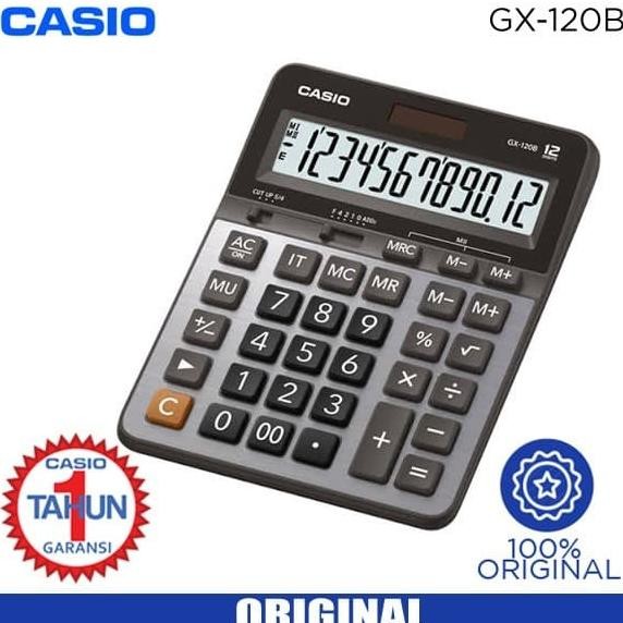 

edf-62 Casio Calculator GX 120 B 12digit large display Berkualitas