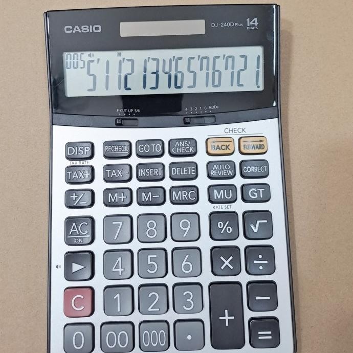 

Ox04 kalkulator Casio original 14digit DJ-240D Plus Murah