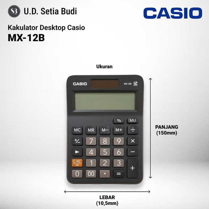 

rt-4 Kalkulator CASIO MX-12B Baru dan Asli Berkualitas