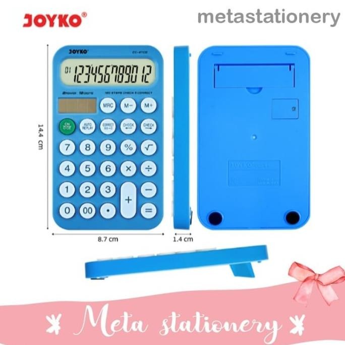 

fj-44 Calculator Kalkulator Joyko CC-47CO 12 Digits Check Correct Terlaris
