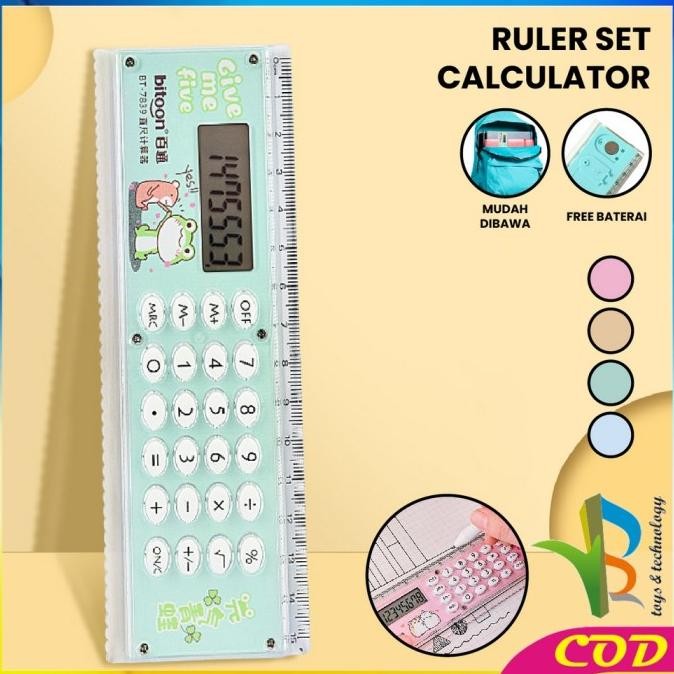 

Murah Meriah RB-A65 Kalkulator Penggaris Karakter 2IN1 Mini Portable Multifungsi Terlaris