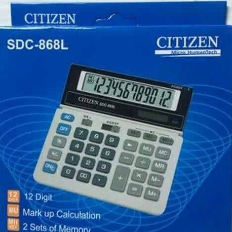 

gfd-12 CALCULATOR/KALKULATOR CITIZEN SDC 868/12 DIGIT BIG DISPLAY#READY Viral