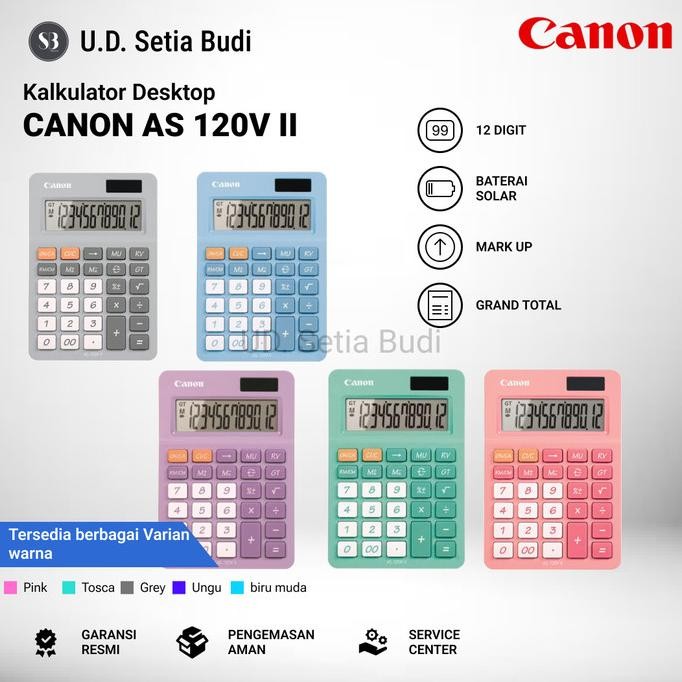 

ede-78 Kalkulator CANON AS-120V II Asli dan Bergaransi Berkualitas