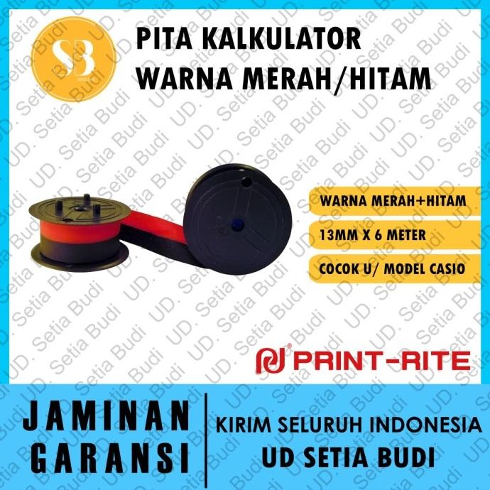 

df-7 Pita Kalkulator / Ribbon Kalkulator Casio Print Rite Red Black Murah