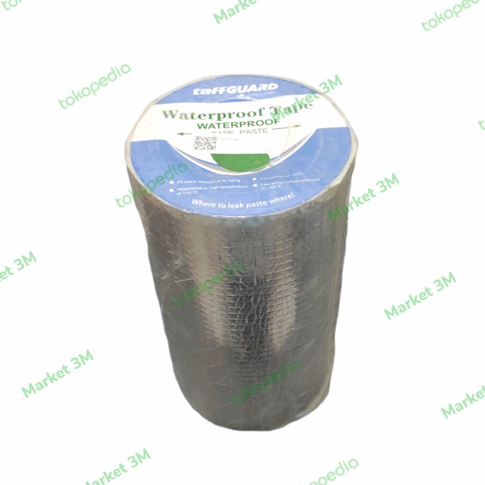 Lakban Anti Bocor / Alumunium Foil Butyl Waterproof Tape - 20cm x 5m