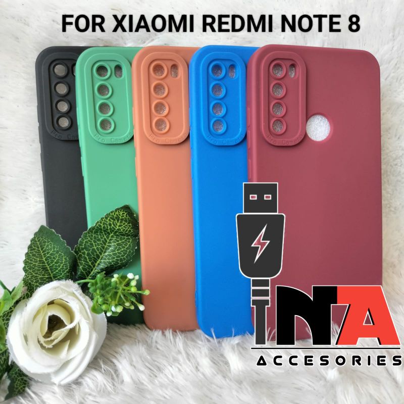 Softcase Pro Camera Xiomi redmi not 8 Silikon Case Macaron Tpu