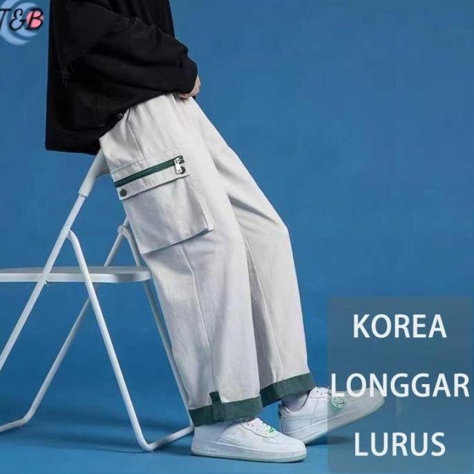Fashion Baggy Cargo Celana Pria Korean Style Celana Kargo Pria Panjang Jemyreoutlet