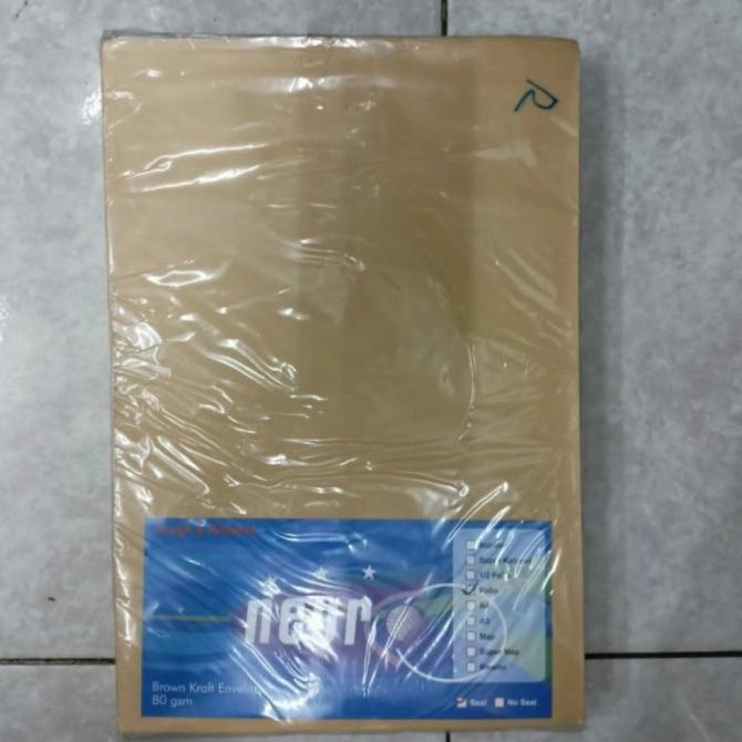 

AMPLOP COKLAT UKURAN F4 SEAL/LEM PER PACK