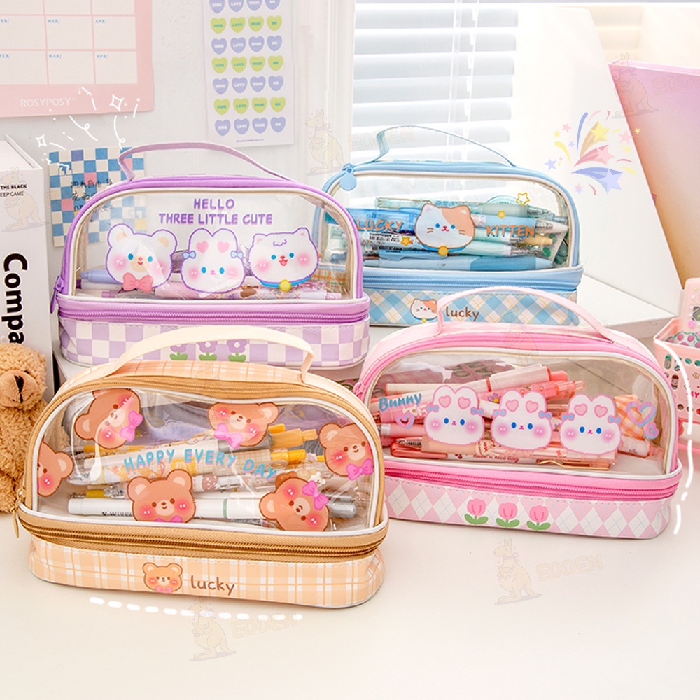 

RK Edden Tempat pensil anak import Kotak pensil transparan Tempat pensil karakter