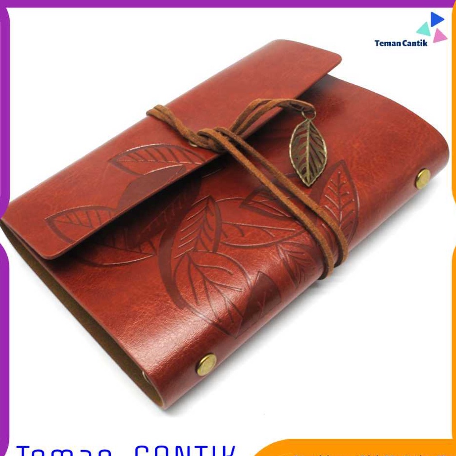 

★Ready➟ TC-DA1 PHANTACI Buku Catatan Binder Kulit Retro Leaf Kertas B7 - BSD666 A47