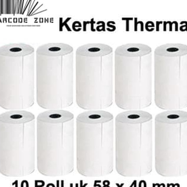 

Ready Stock➾ Kertas Struk Thermal Paper / POS Mobile Printer - EDC VSC 58x40mm -13 E53