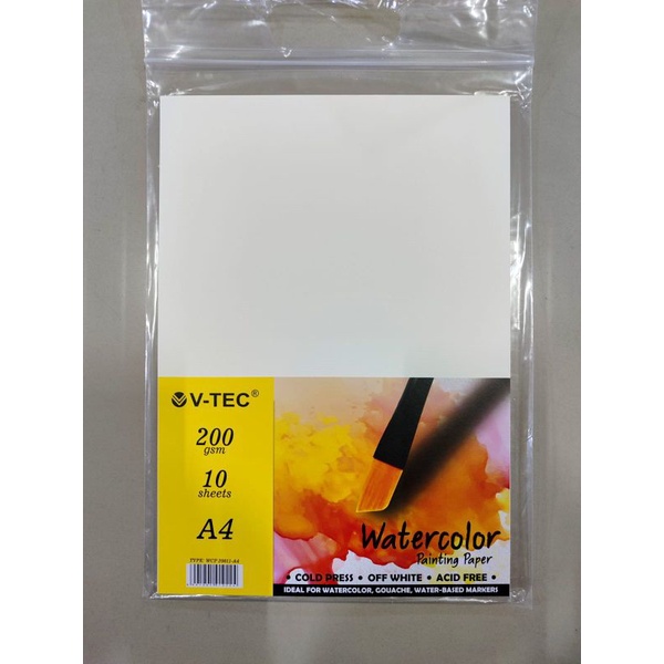 

Kertas Lukis V-Tec Watercolor Book A4 200 gsm