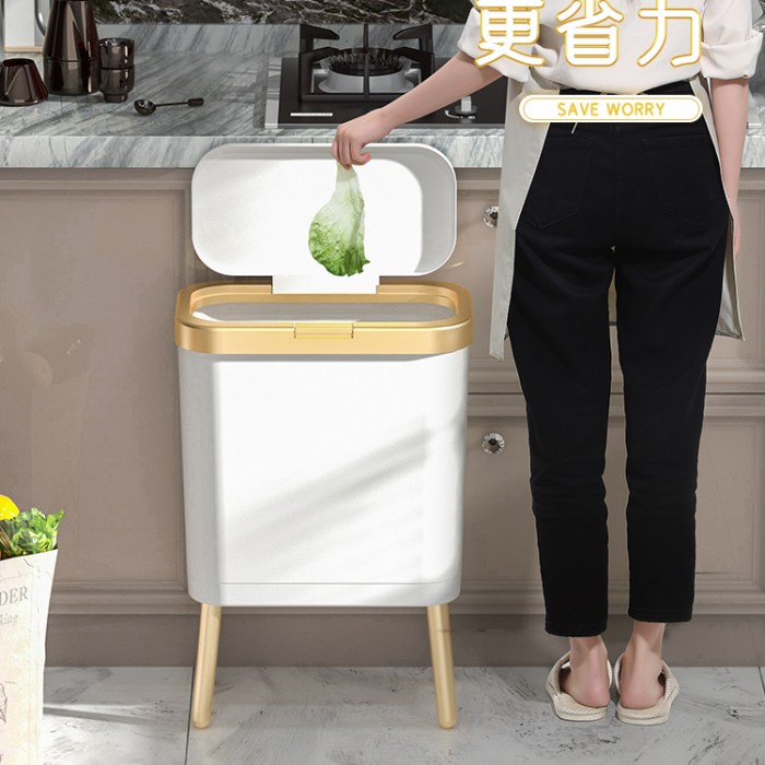 Trash Bin Luxury / Tempat Sampah Gold / Tong Sampah Mewah / Trash Bag Bestseller Bin