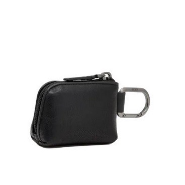 Tum I Airpods Pouch Leather - Small Pouch - Leather Black