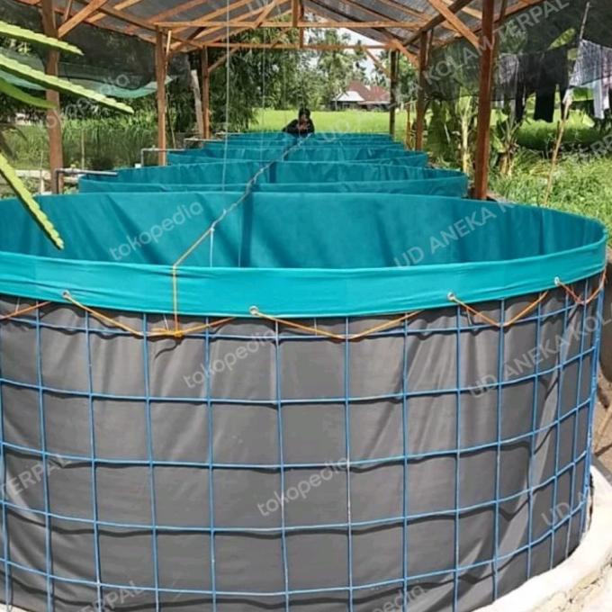 $+$+$+$+] terpal kolam bulat/bundar D3 T1 pvc orchid