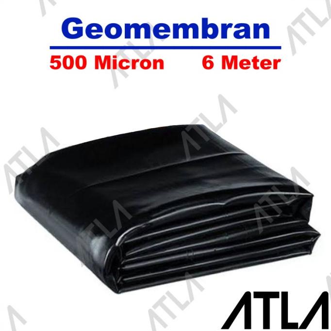 Silahkan Order] Plastik Geomembran 6 Meter 500 Micron Hitam HDPE Terpal Kolam Ikan 6M