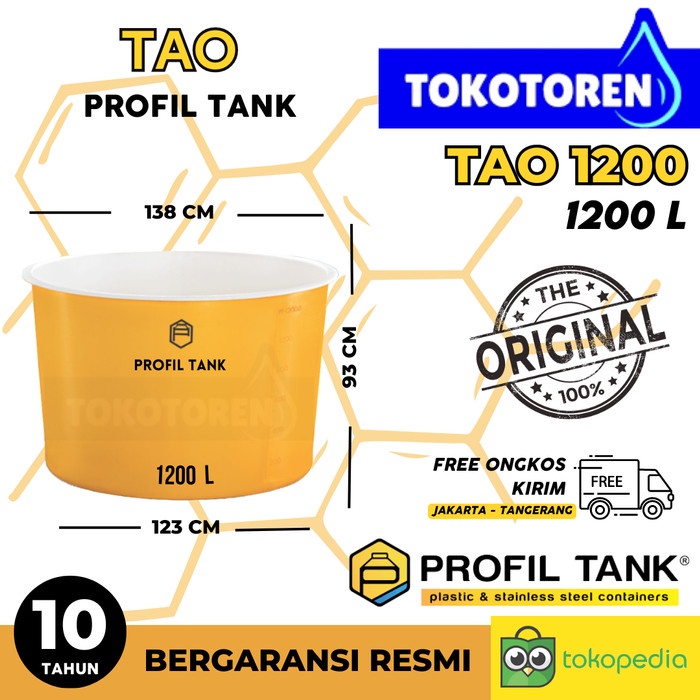Bestseller Toren Air Profil Tank Tao 1200 Liter Bak Terbuka