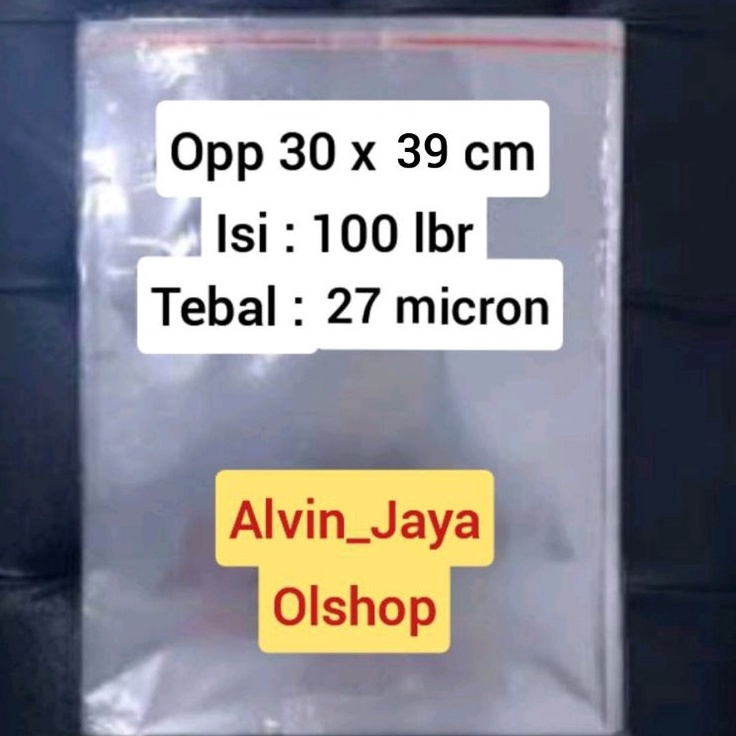 

↑Ready✧➨ Plastik bening agak tebal OPP Baju seal lem uk 30 x 39 cm / 05 dan 30 x 37 cm / 05 tebal 27 micron isi 100 lembar/pack G45