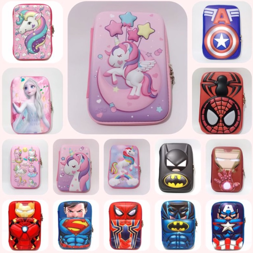 

[CODE BARANG 512UWJ] Tempat Pensil Anak SMIGGLE Emboss 6D Karakter LOL Unicorn Cars Pony Frozen / Pencil Case Hardtop 70