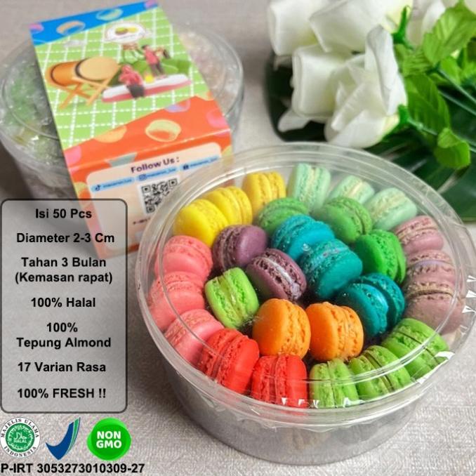 

Baby Mini Macaroon Macaron Toples isi 50 Cookies Kue Kering