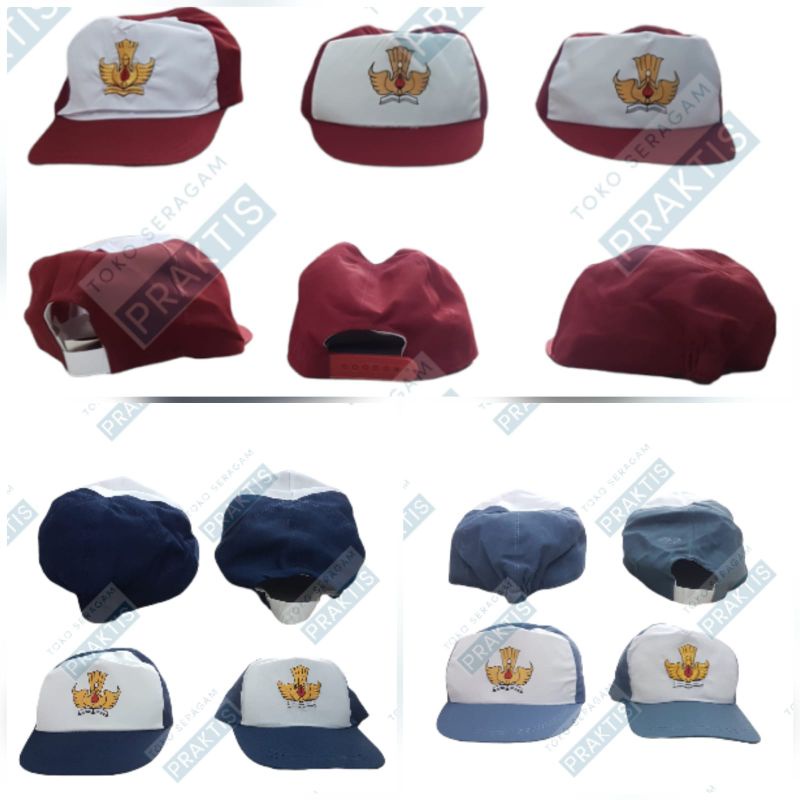 Topi SD SMP SMA Topi Merah Putih Topi Sekolah SD SMP SMA