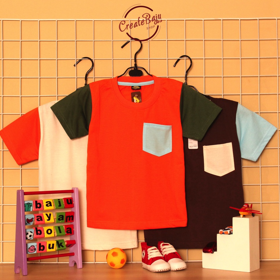 Produk terbaruB6n1M SALE 9.9 KAOS ANAK LAKI COLOR BLOCK TEE 1-7 TAHUN BAJU ATASAN ANAK TERLARIS FASH