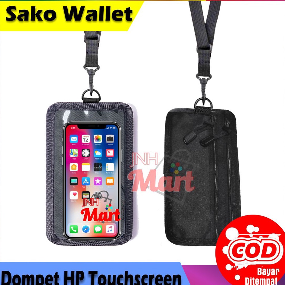 Untuk AndaB6n1M Sako Wallet Tas Kalung Leher Dompet HP Gantung Touchscreen  Gantungan Handphone Kart