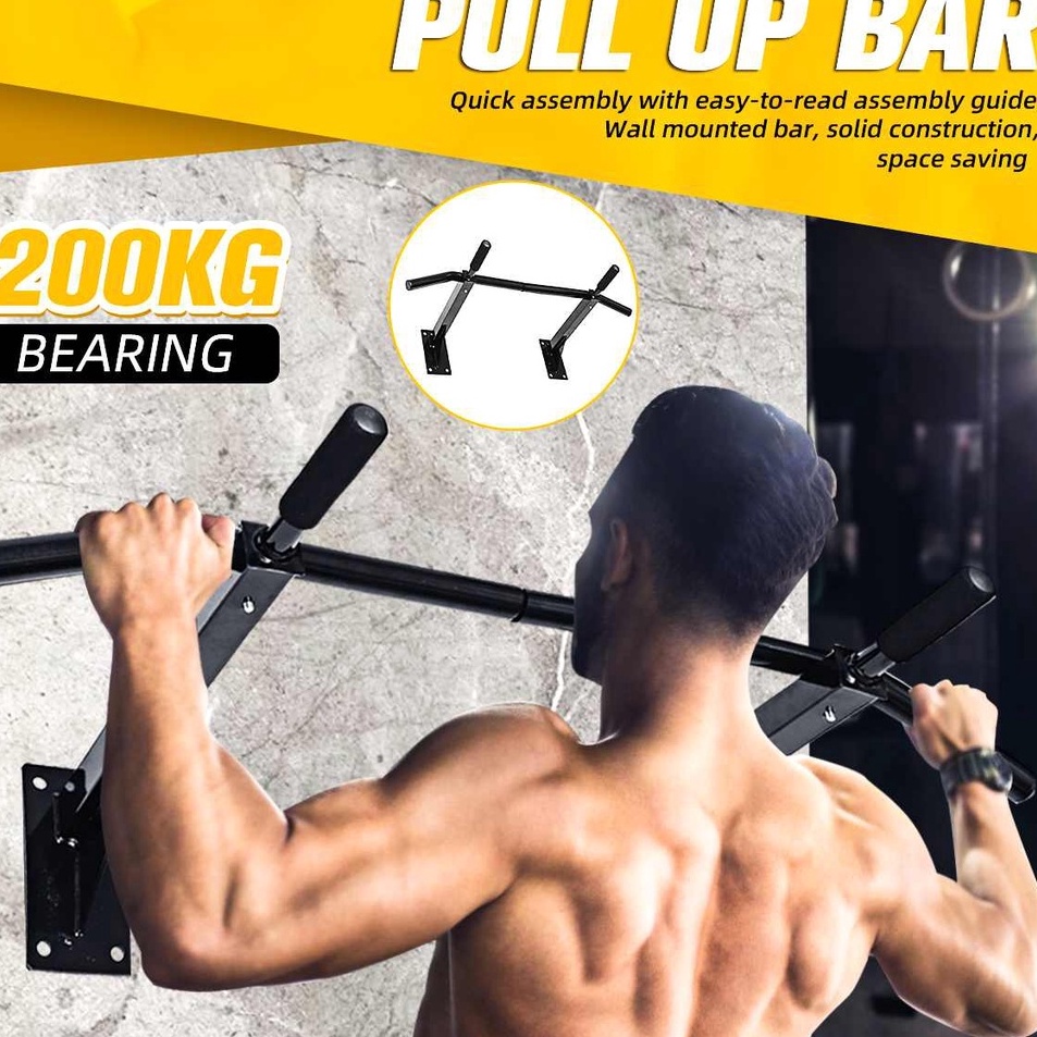 Terlaris Tiang Pull Up Bar Dinding, Alat Pull Up Tembok Dinding, Alat Restok Pull Up Dinding Tempel 