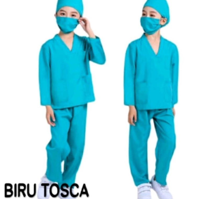 NLKK6502  Baju propesi/Baju dokter anak/baju karnaval  TK SD/kustum dokter anak lengan panjang