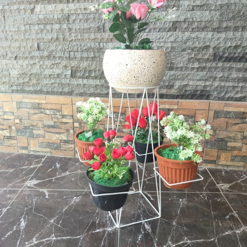NEW rak pot bunga susun 6/ standing pot bunga susun 6/Rak bunga besi/Rak pot minimalis/Rak pot besi