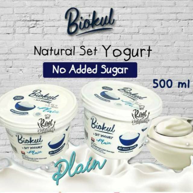 

Biokul Natural Set Yogurt Plain 500Ml, Kemasan Ni Praktis, Cooking Untuk Membuat Kue