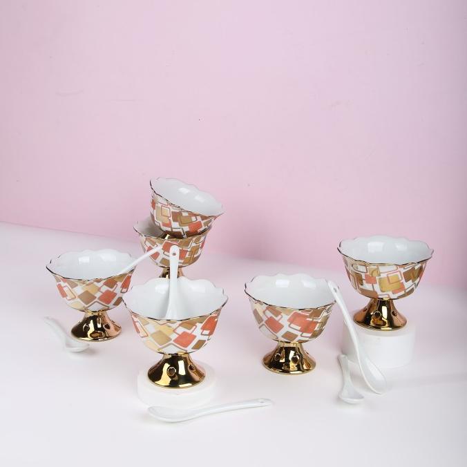 Wadah Es Krim / Ice Cream Cup Keramik Capodimonte 6 pcs