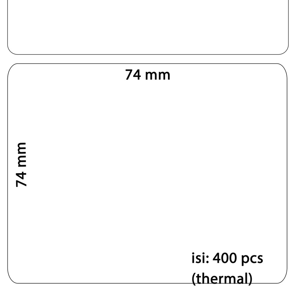 

LABEL BARCODE XPrinter XP-360B UK. 74x74 (1 LINE) THERMAL 74x74 MM